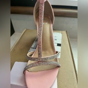 Pair of Blush Journee Bejeweled T-Strap Heels- size 7, never worn before